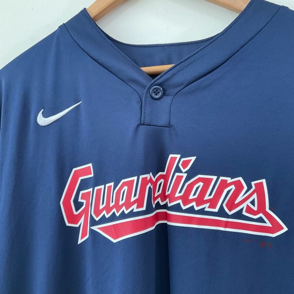 Nike Authentic Cleveland Guardians Baseball Navy Jersey Men’s Size Large - Picture 3 of 10